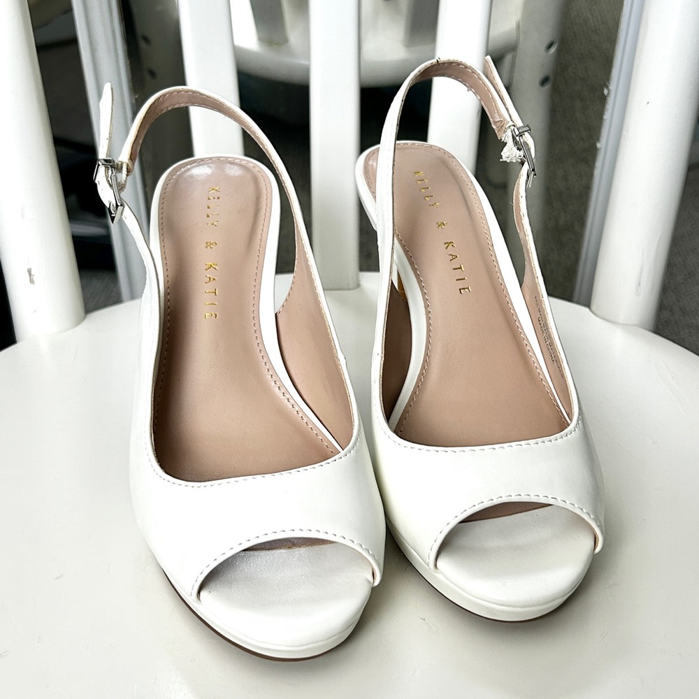 Sexy White Kelly & Katie Pumps